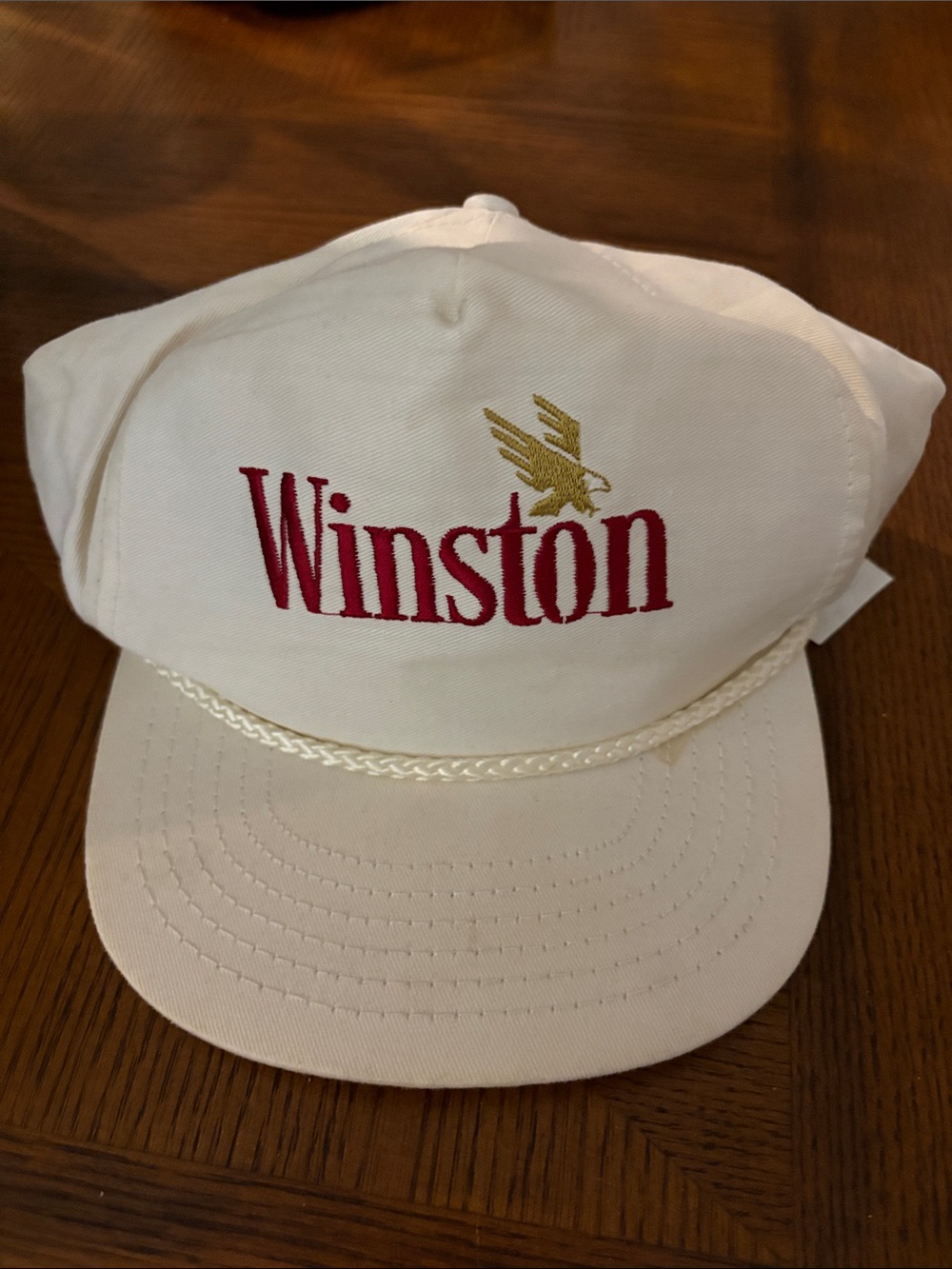 Winston White Embroidered Logo Cap for Men